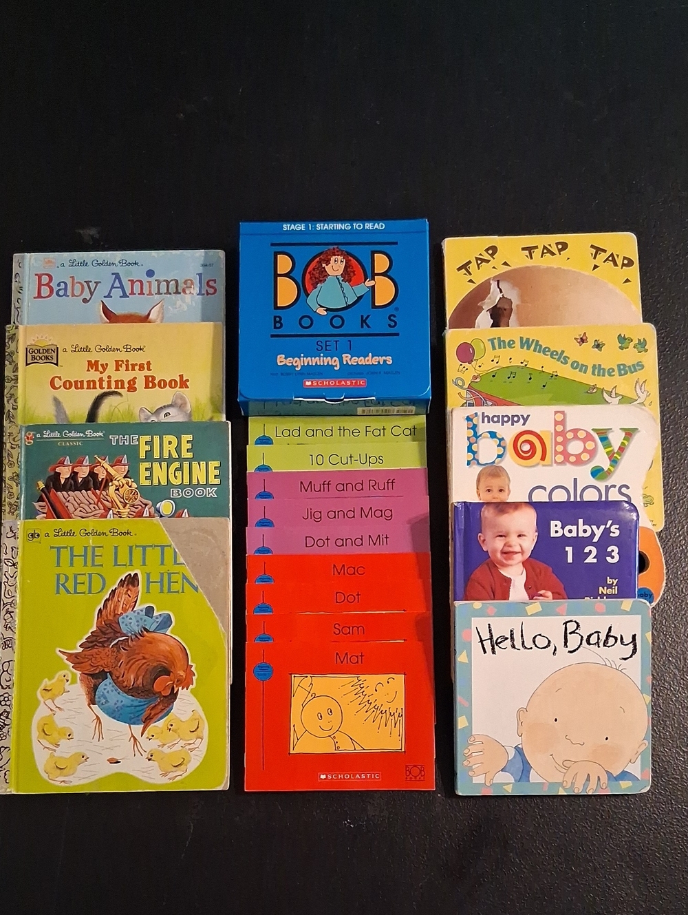 Scholastic Bob Books Set 1, 4 Golden Books, 5 Board Books Lot Assortment